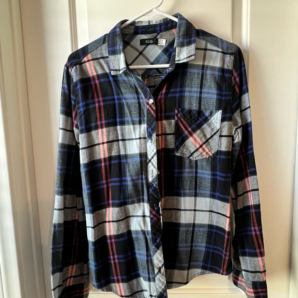 BDG Plaid Button-Up Shirt